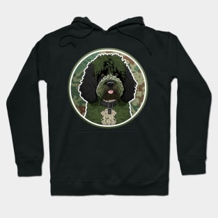 Portuguese Water Dog Camouflage Motif Hoodie